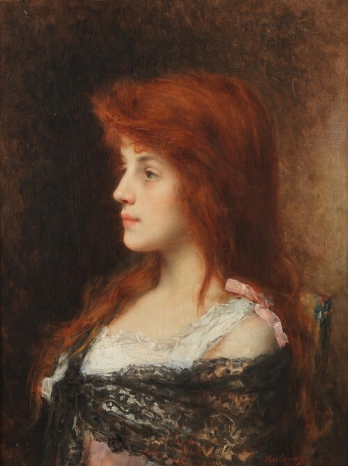 Portrait of a Girl in a Black Lace Shawl