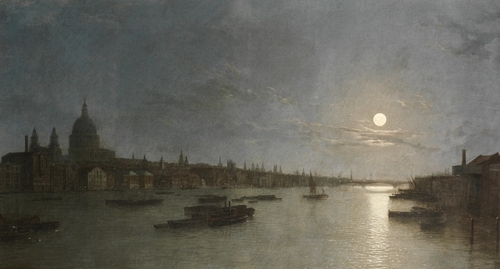 St. Pauls and the Thames by moonlight