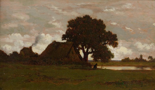 Cottages Near the Pond