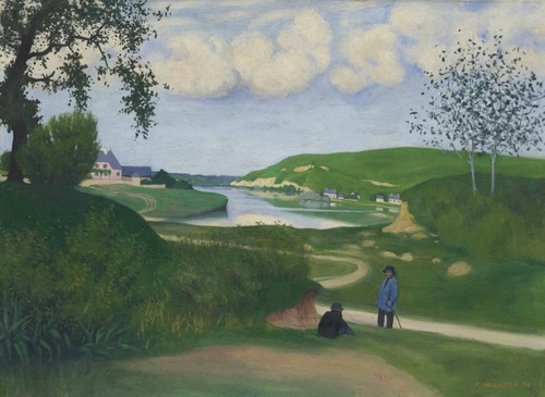 Landscape with River and Two Figures