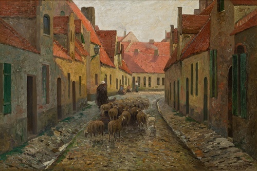 Street in Bruges 1912