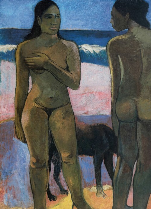 Two Nudes on a Tahitian Beach