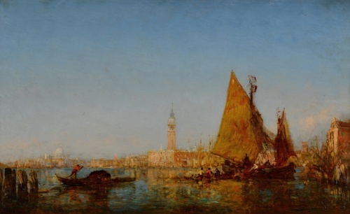 Fishing Boats in the Bacino, Palazzo Ducale and the Campanile Beyond