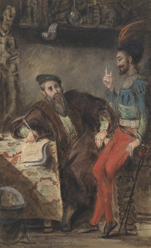 Méphistophélès appearing to Faust