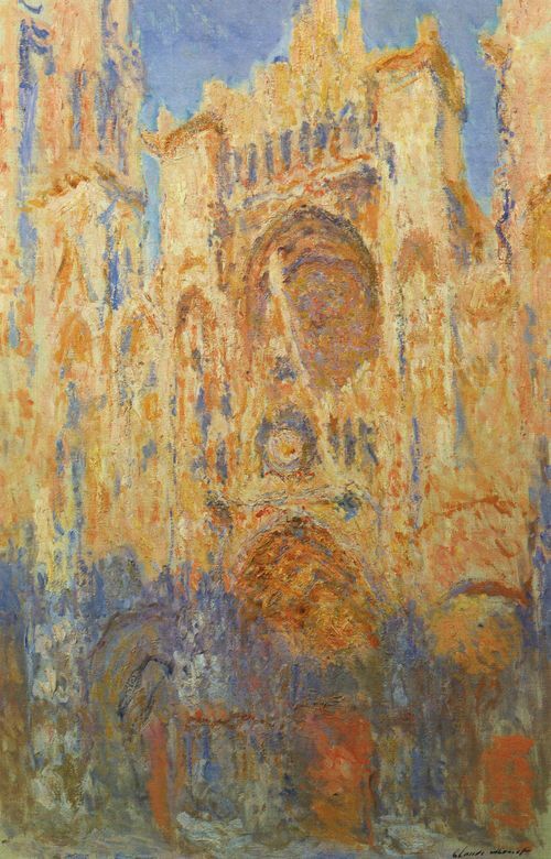 Rouen Cathedral. Facade (Sunset)