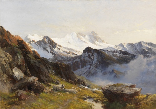 Großglockner depuis le Prager Hut, début 1890