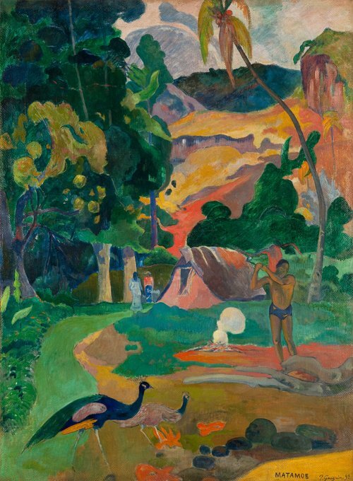 Matamoe (Mort), Paysage aux paons