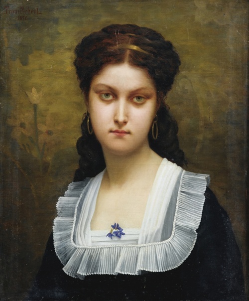 Young Woman with Violets