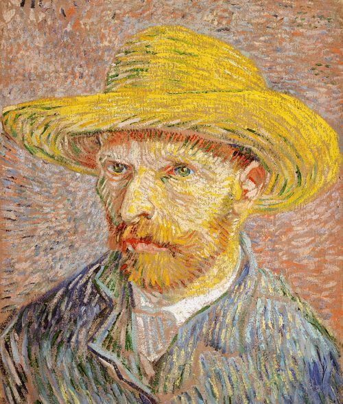 Self-Portrait with Straw Hat