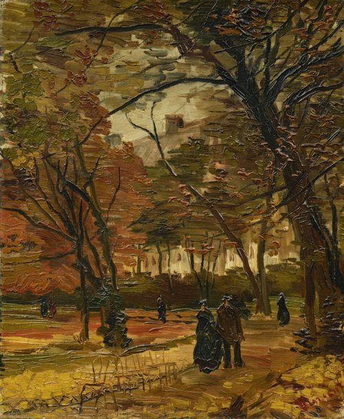 Bois de Boulogne with People Walking