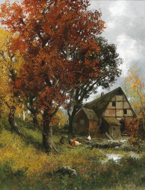 Mill in the Autumn Forest