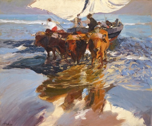 Return from Fishing. Valencia Beach 1908