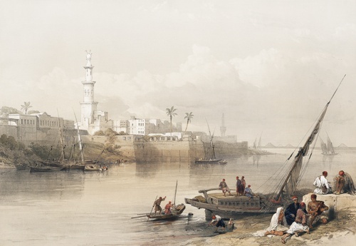 View from the Nile River Crossing to Giza