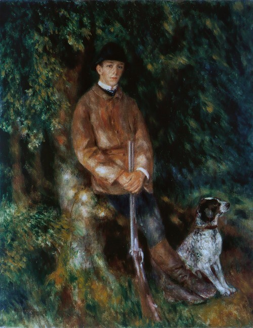 Retrato de Alfred Bérard com seu cão