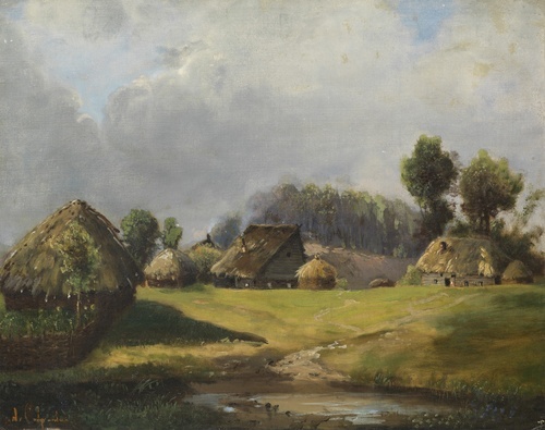 Village by the forest