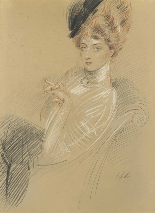 Retrato de Marthe Letellier con Sombrero 1890