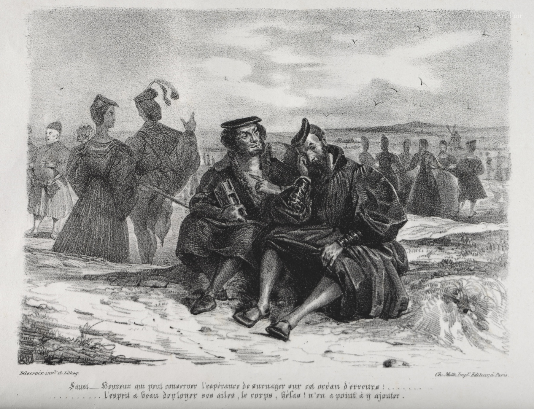 Illustrations for Faust Faust and Wagner 1828