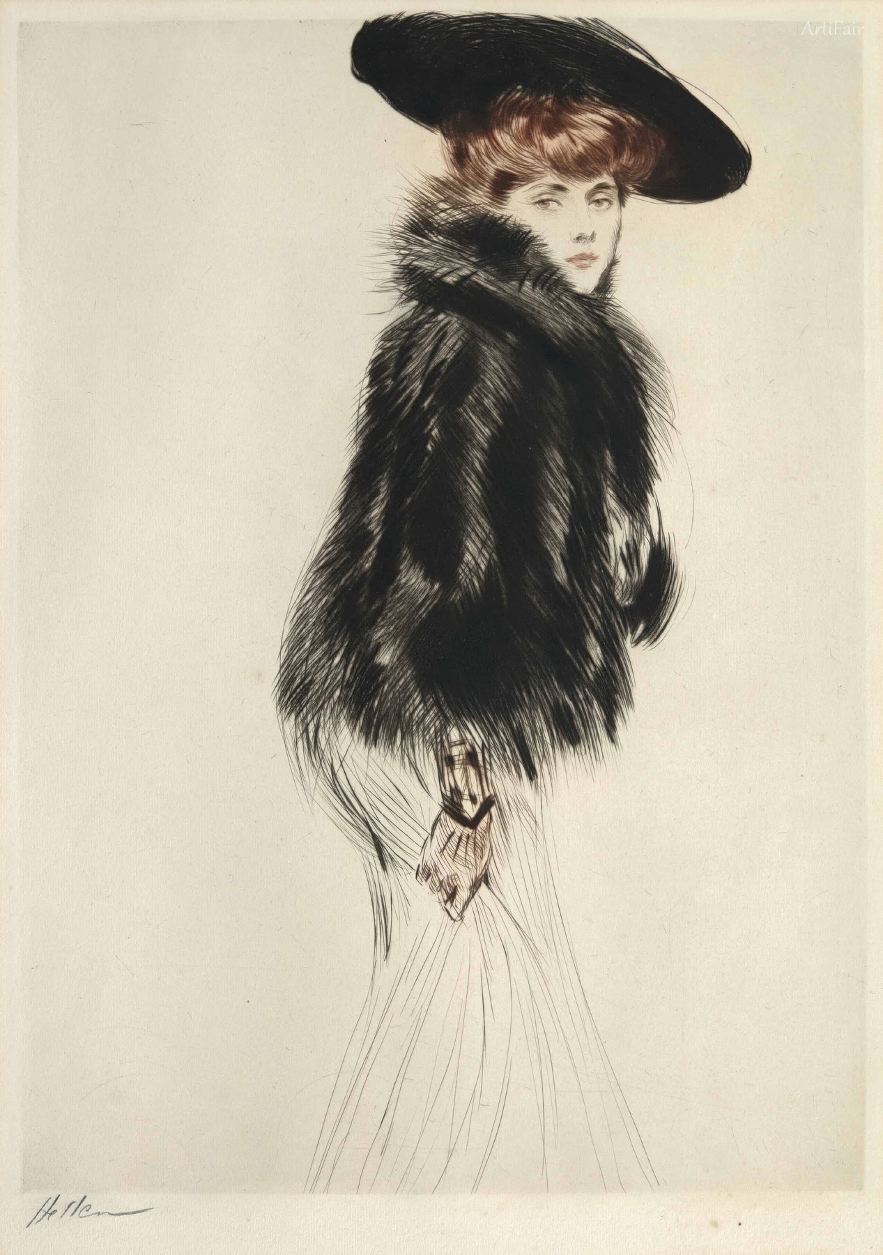 Madame Helleu in a Fur Cape