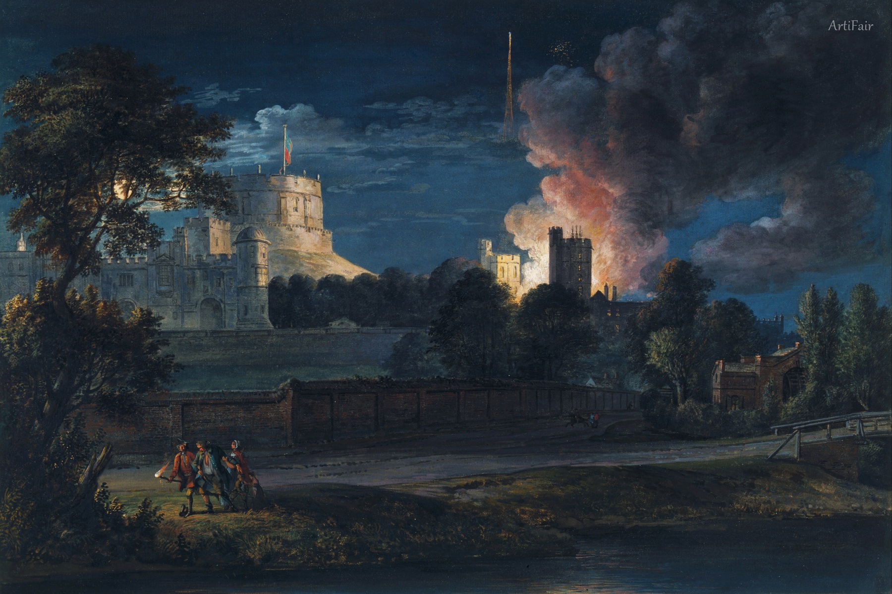 Windsor Castle from Datchet Lane on a Rejoicing Night, 1768
