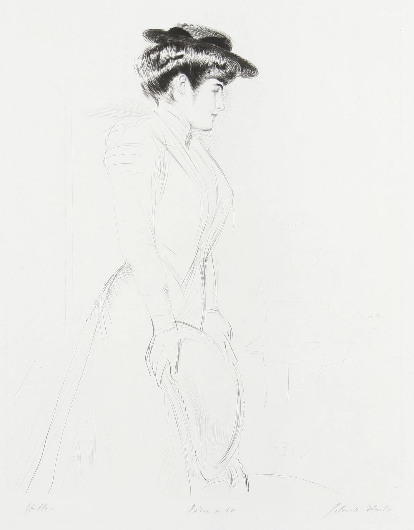 Elegant Lady at the Chair