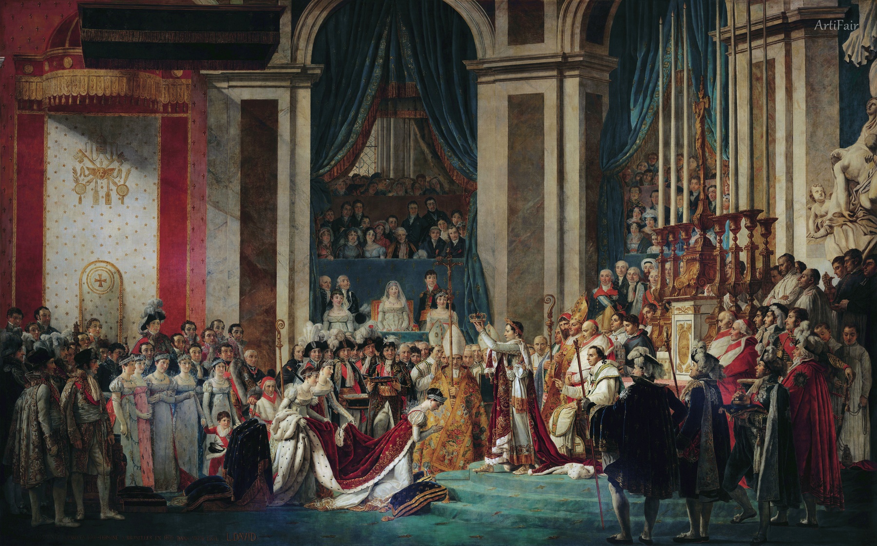 Coronation of Emperor Napoleon I and Coronation of the Empress Josephine in Notre-Dame de Paris, December 2, 1804