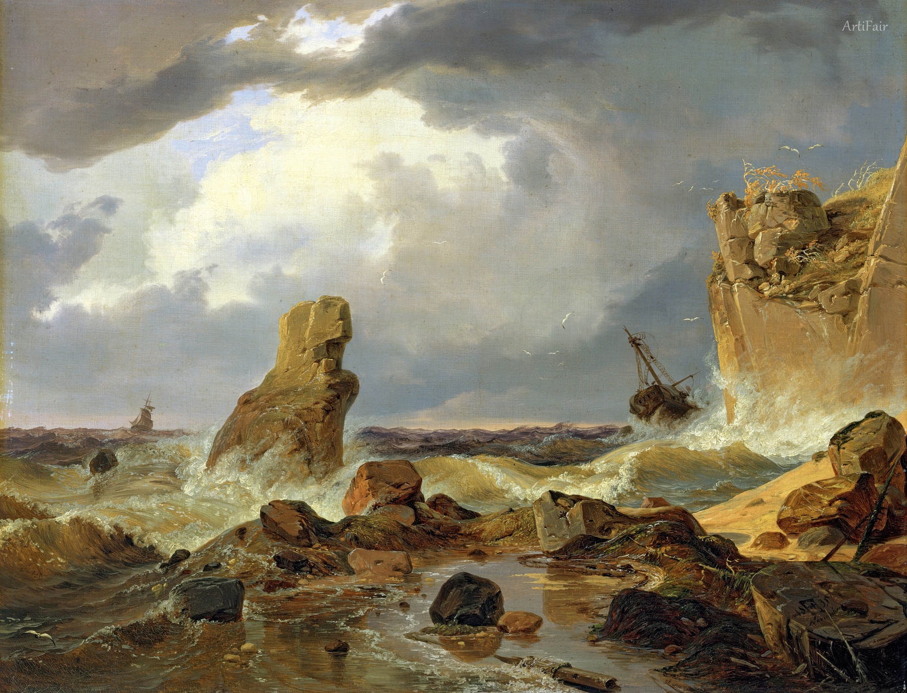 Surf on a Rocky Coast