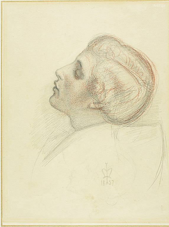 Study for the Head of the Rescuing Lover in Escape of the Heretic