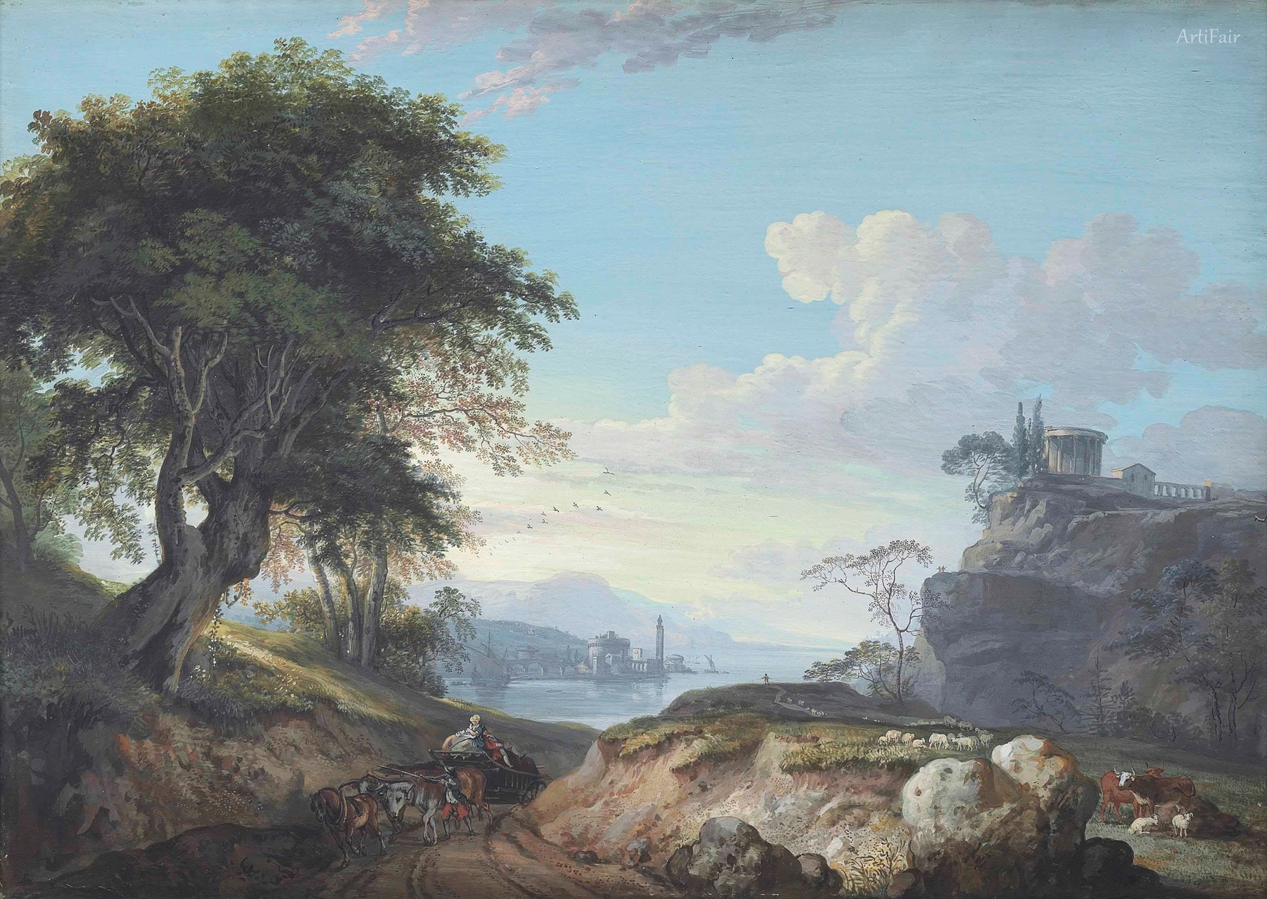 An Italianate Capriccio Landscape