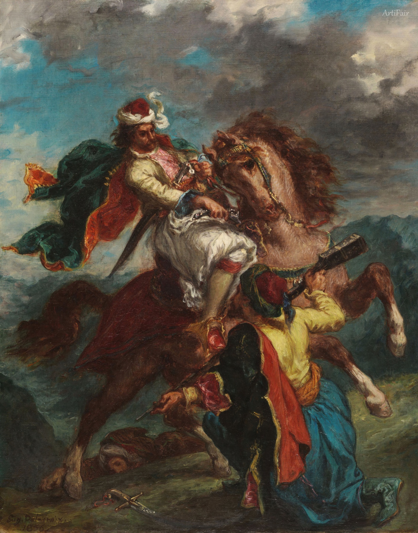 Turk Surrenders to a Greek Horseman