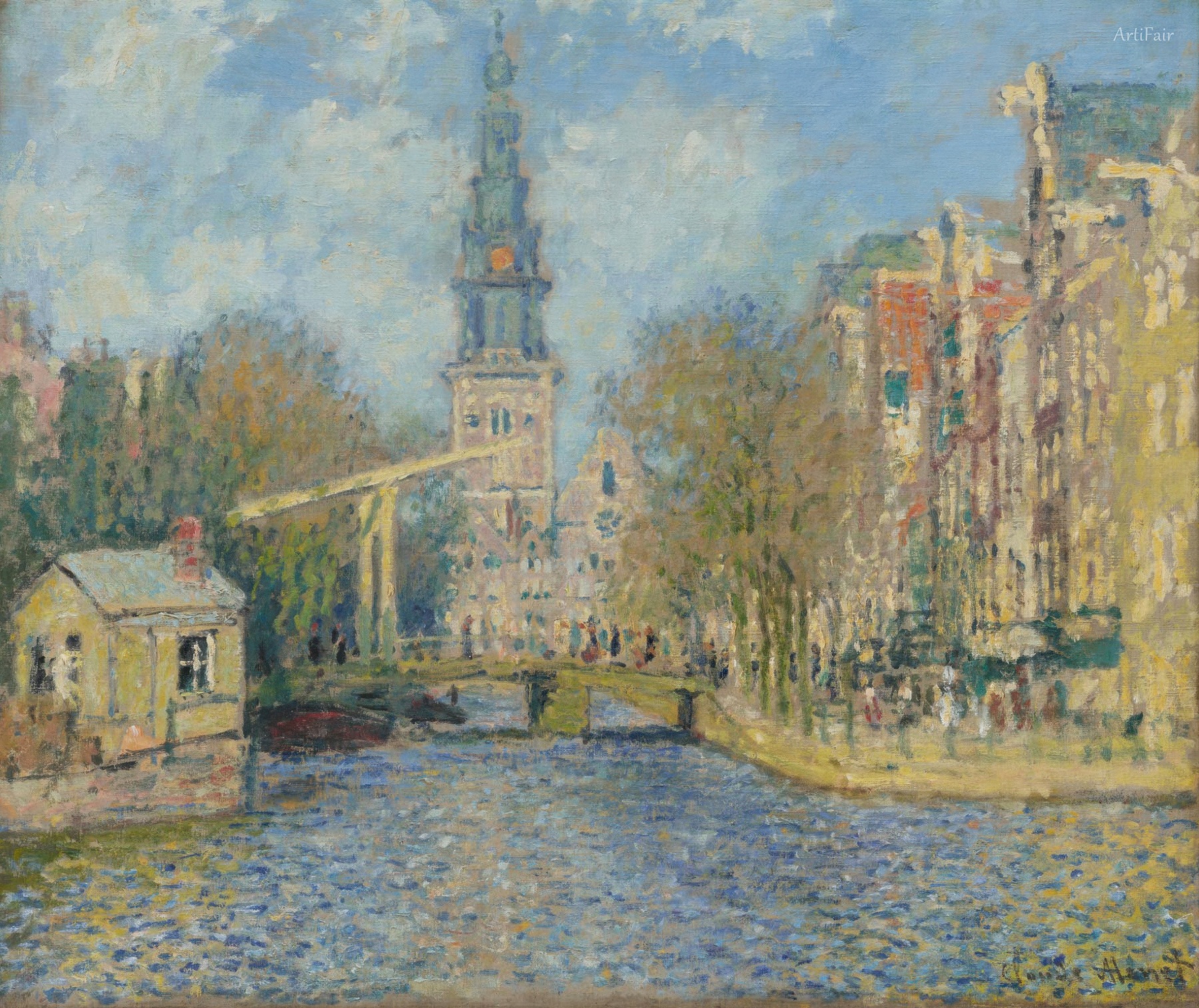 The Zuiderkerk, Amsterdam (Looking up the Groenburgwal)