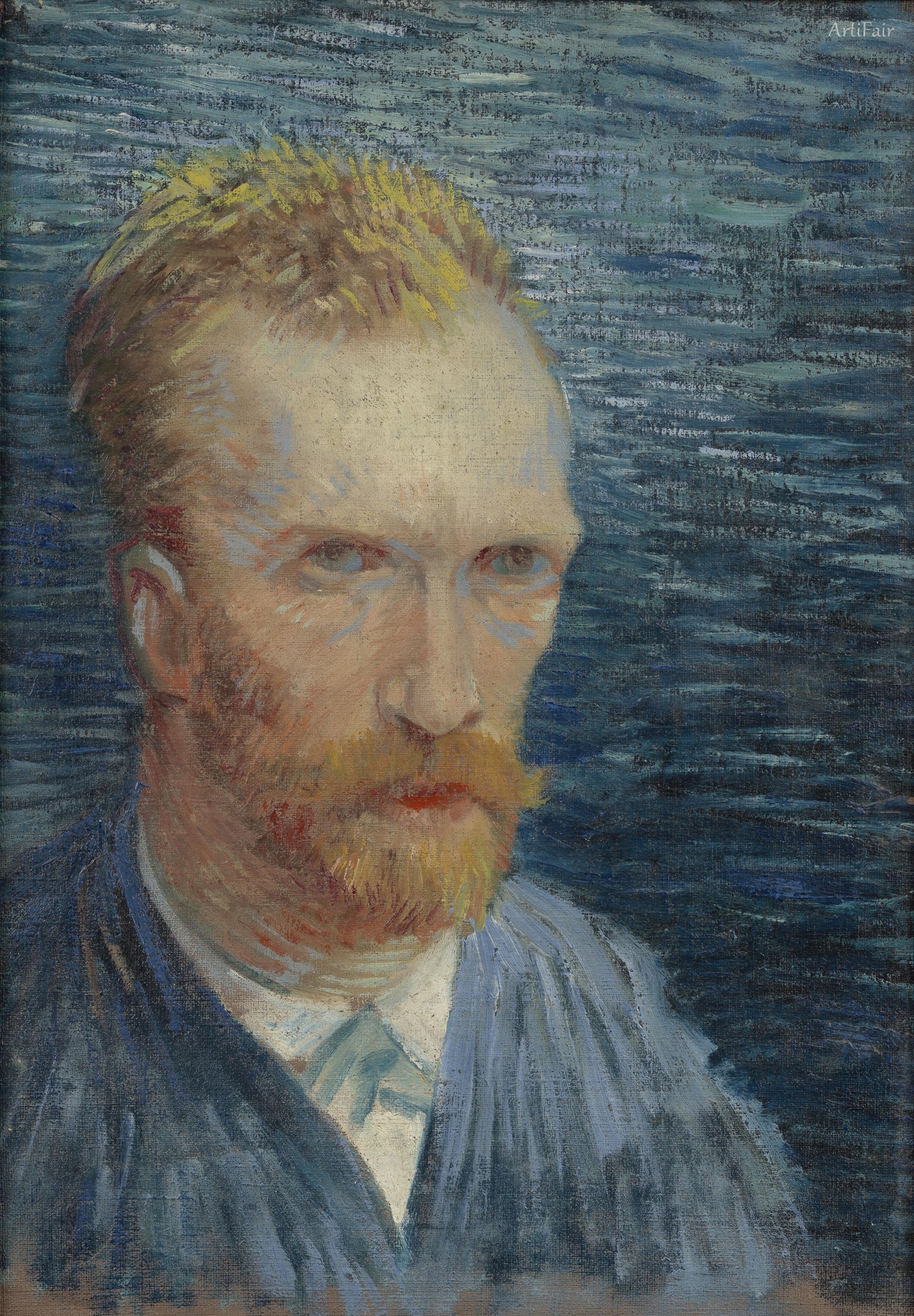 Self-Portrait with Straw Hat and Pipe