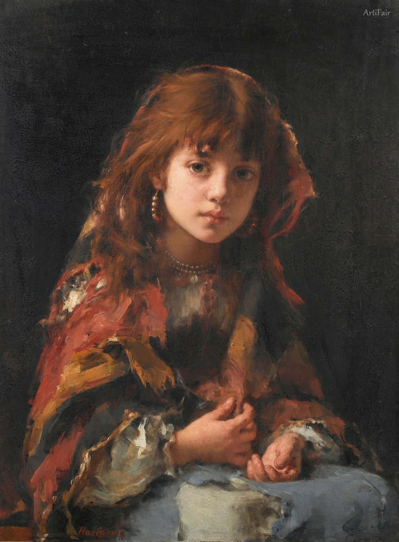 Portrait of a Young Girl in a Shawl