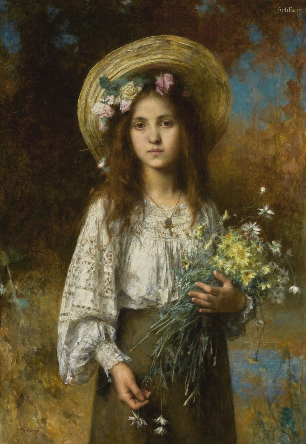 Girl with Flowers