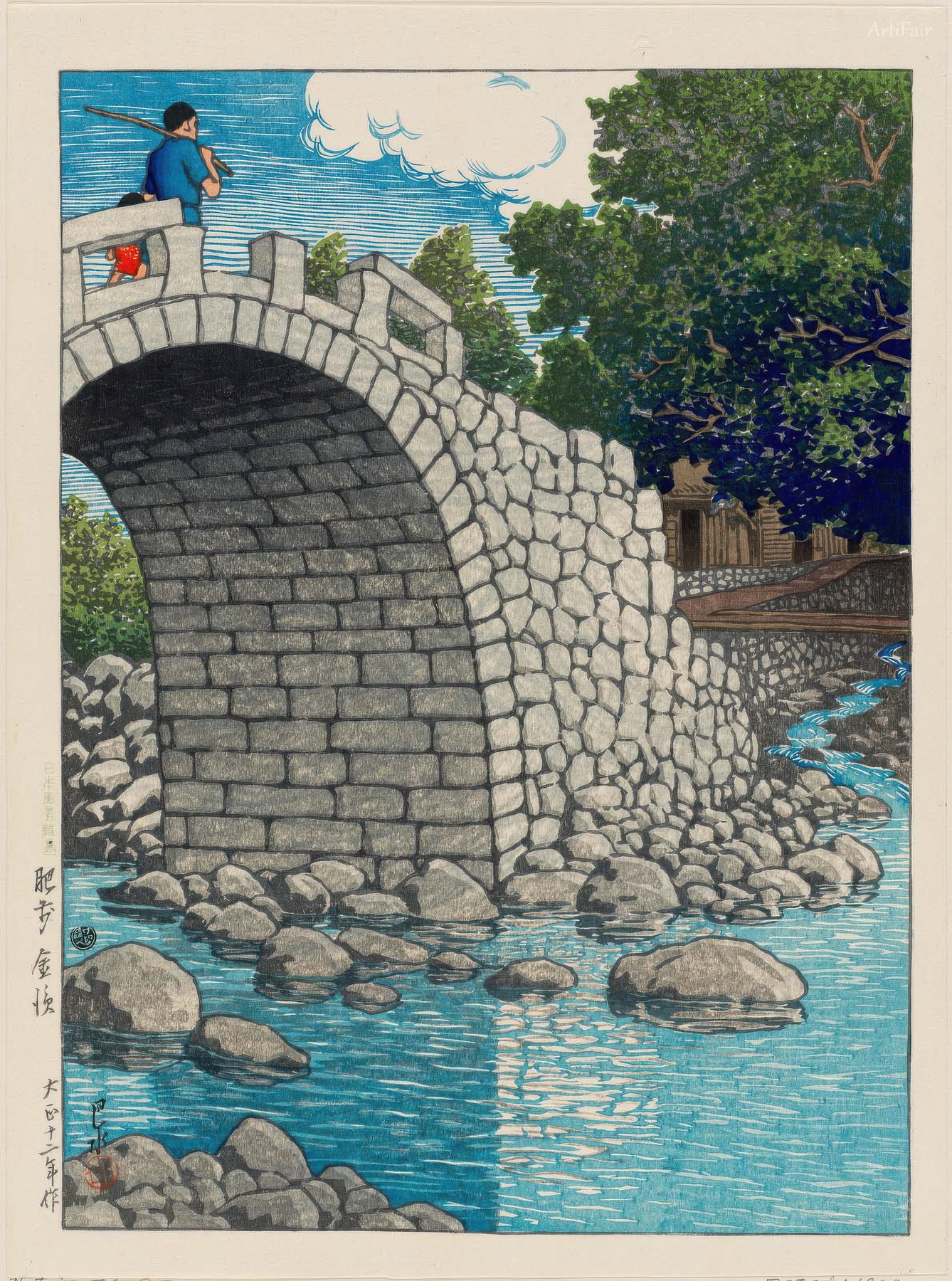 Sbírka scenérií Japonska: Pláž Kanie v Hizenu 1923