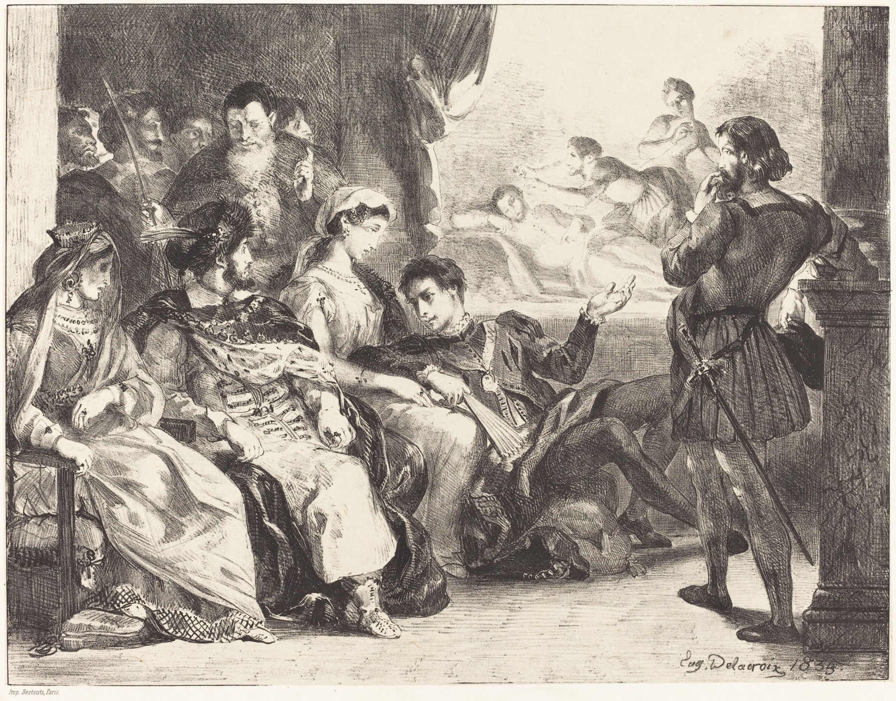 Players Enacting the Poisoning of Hamlet's Father (Act III, Scene II)