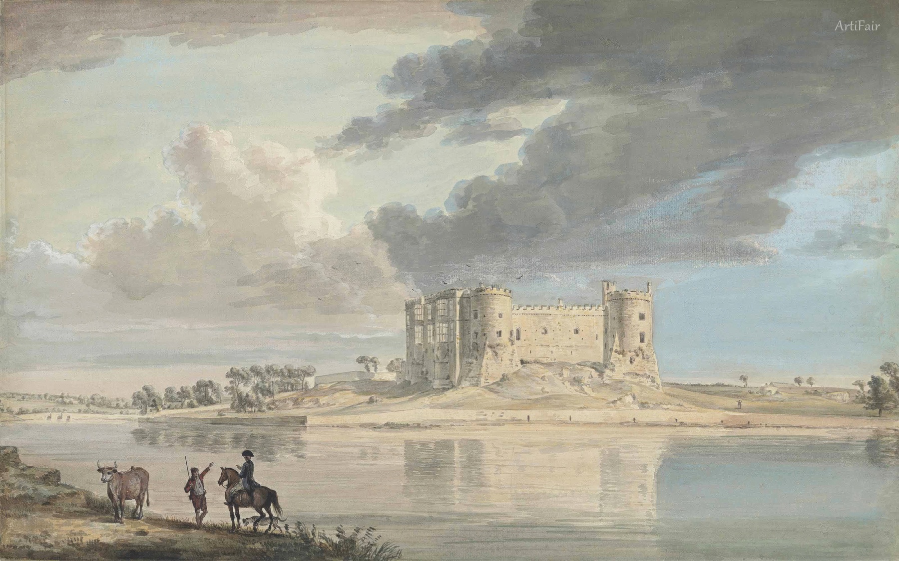 North West view of Carey Castle, Pembrokeshire 1773