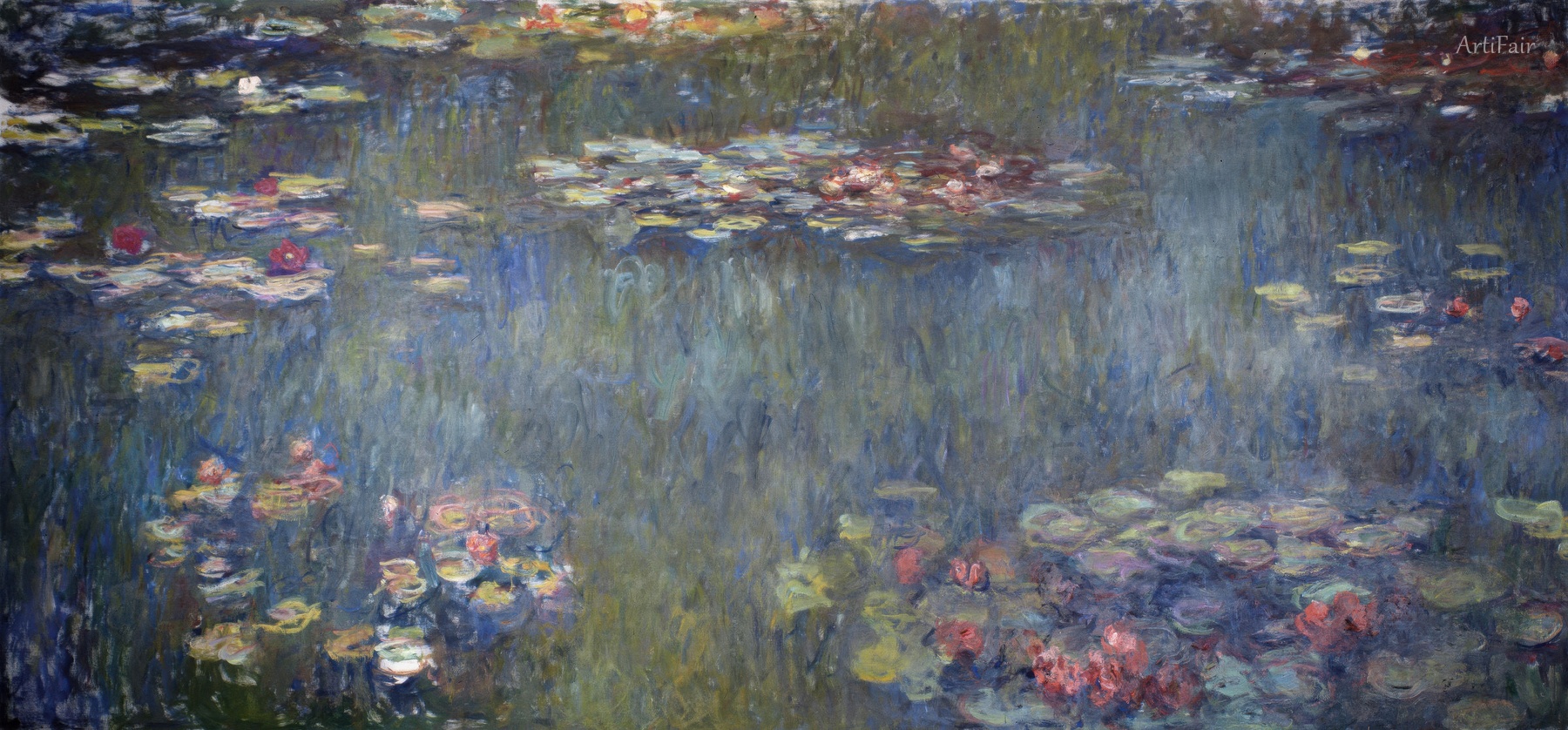 Waterlilies Pond, Green Reflection