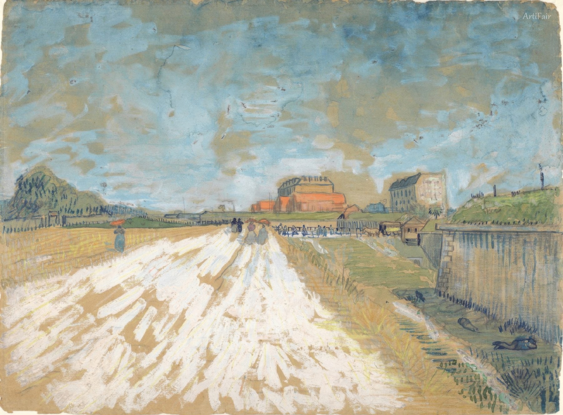 The road leading to the town