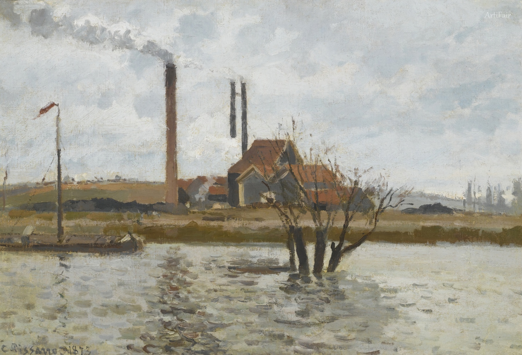 Factory at Saint-Ouen-l'Aumône, the Flood of the Oise