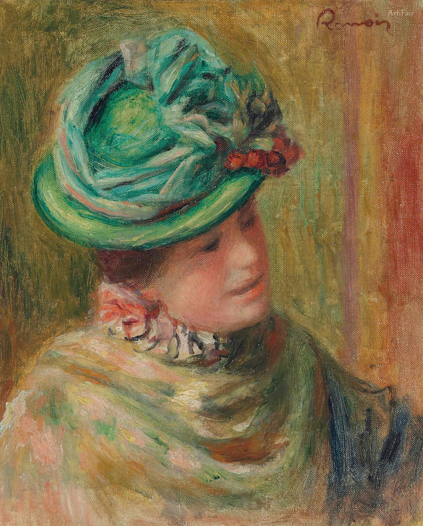 Study, Jeanne Baudot in a Green Hat