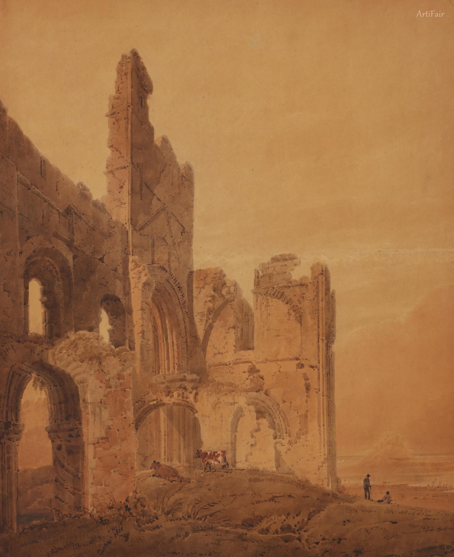 Ruins in Sepia