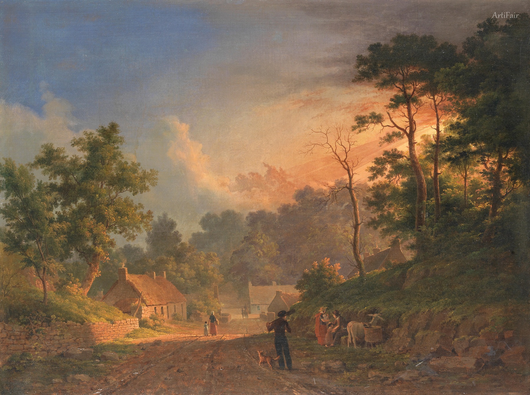 Sunset over a Rural Landscape