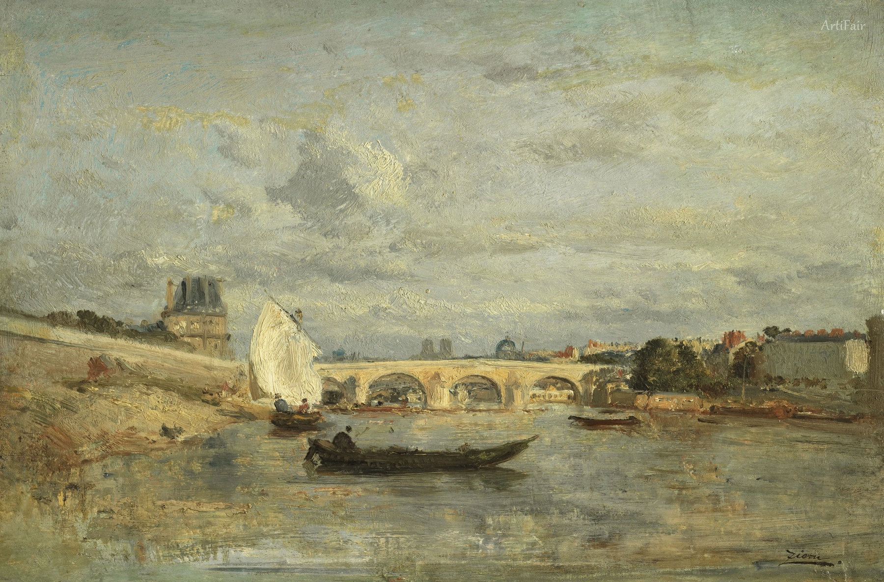 Le Pont Royal, Paris 1859