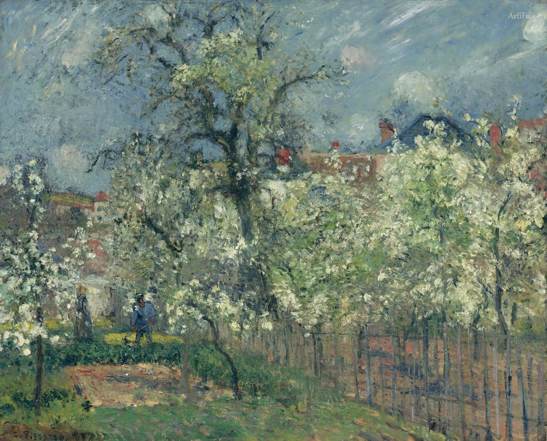 The Garden of Maubuisson, Pontoise, Flowering Pear Trees