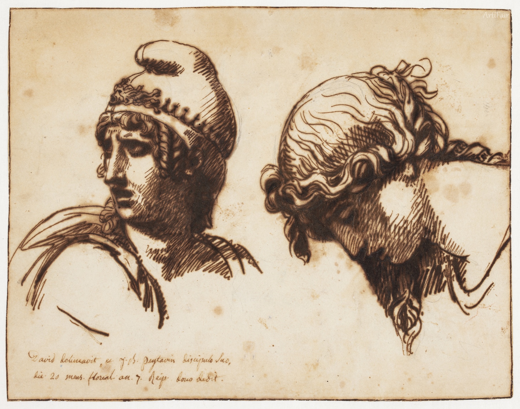 A Woman and a Young Man’s Head