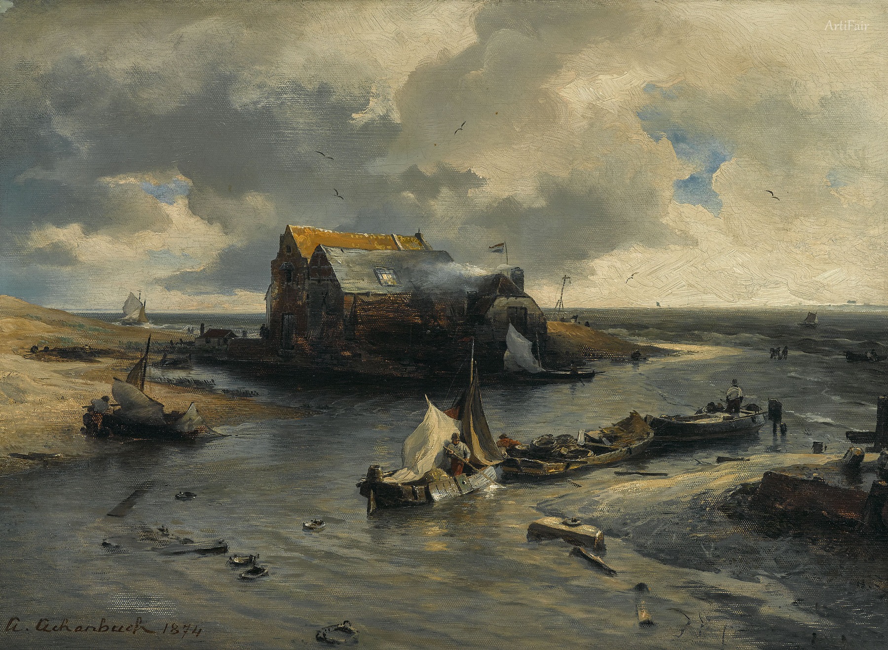 Returning Fishermen on the Dutch Coast