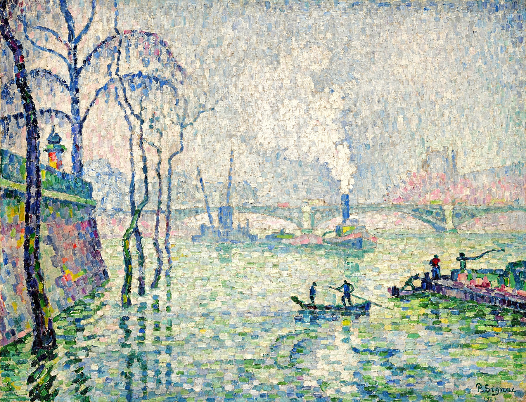 Floods. Paris (The Seine and the Pont des Arts)
