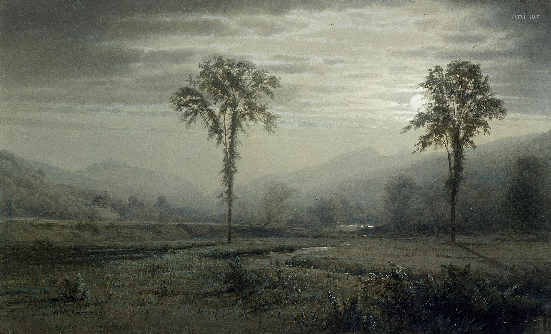 Moonlight on Mount Lafayette, New Hampshire 1873