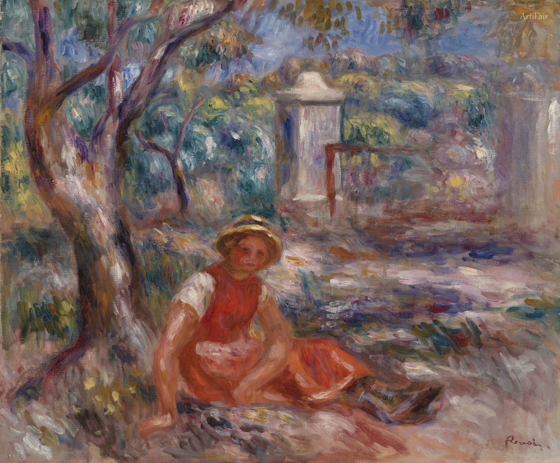Girl at the Foot of a Tree