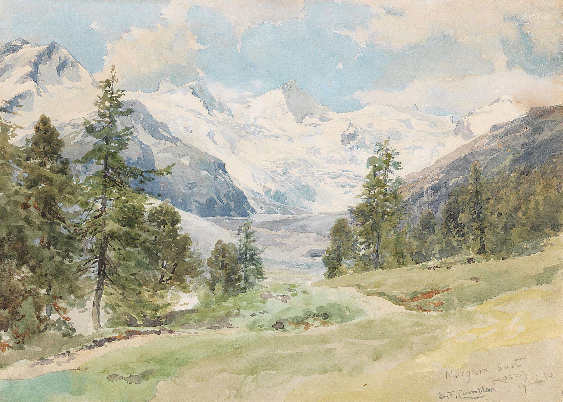 A View from the Val Roseg to La Sella